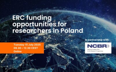 NCBR: Zaproszenie na webinar „ERC funding opportunities for researchers in Poland” – 15 lipca 2025 r.