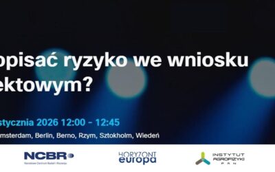 Szkolenie online: „Jak opisać ryzyko we wniosku projektowym?” – 21 stycznia 2026 r.