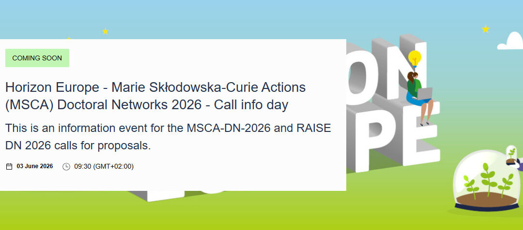 MSCA: Dzień Informacyjny MSCA Doctoral Networks 2026 organizowany przez Komisję Europejską (3 czerwca 2026 r.)