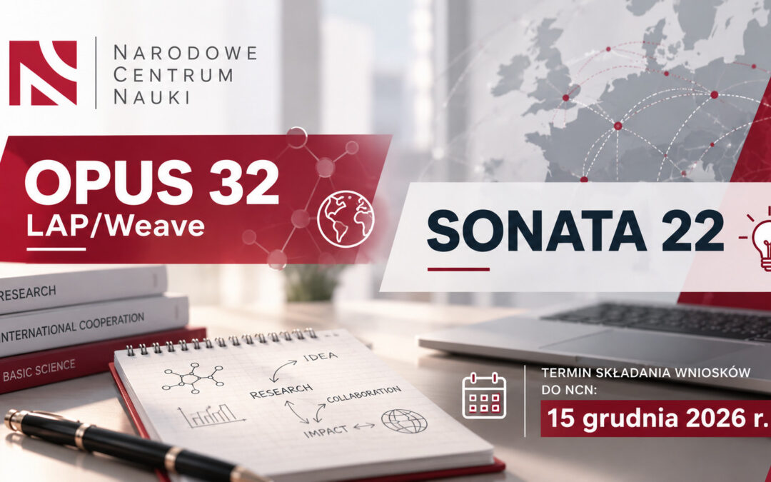 NCN: OPUS 32 LAP/Weave i SONATA 22 – nabór wniosków do 15 grudnia 2026 r.