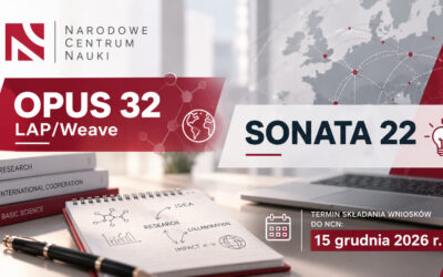 NCN: OPUS 32 LAP/Weave i SONATA 22 – nabór wniosków do 15 grudnia 2026 r.