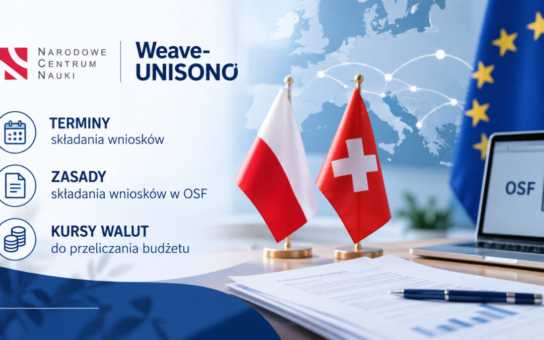 Weave-UNISONO – ważne terminy, zasady składania wniosków i kursy walut